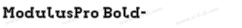 ModulusPro Bold字体转换